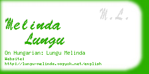 melinda lungu business card